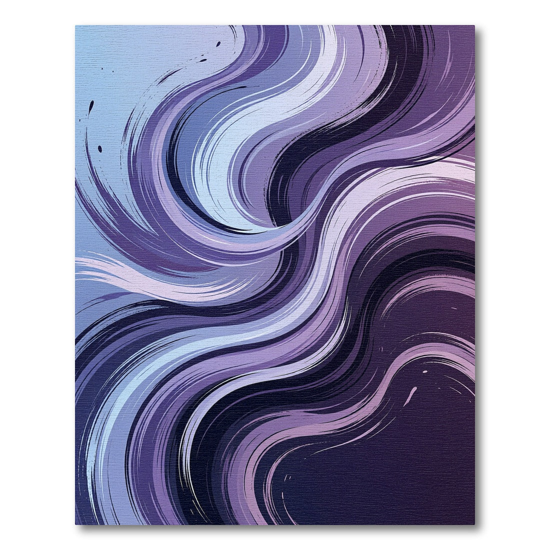 Gradient Purple Abstract Wave Rug