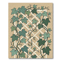 Sage Green Ivy Trellis Botanical Rug