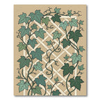 Sage Green Ivy Trellis Botanical Rug