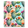 Watercolor Cactus Blossom Pastel Palette Rug