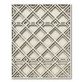 Cream Ivory Interlocking Geometric Diamond Rug