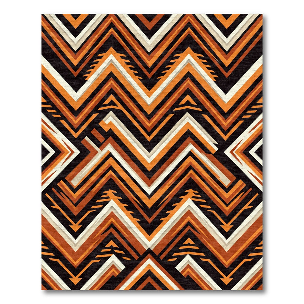 Bold Ochre Chevron Geometric Zigzag Rug