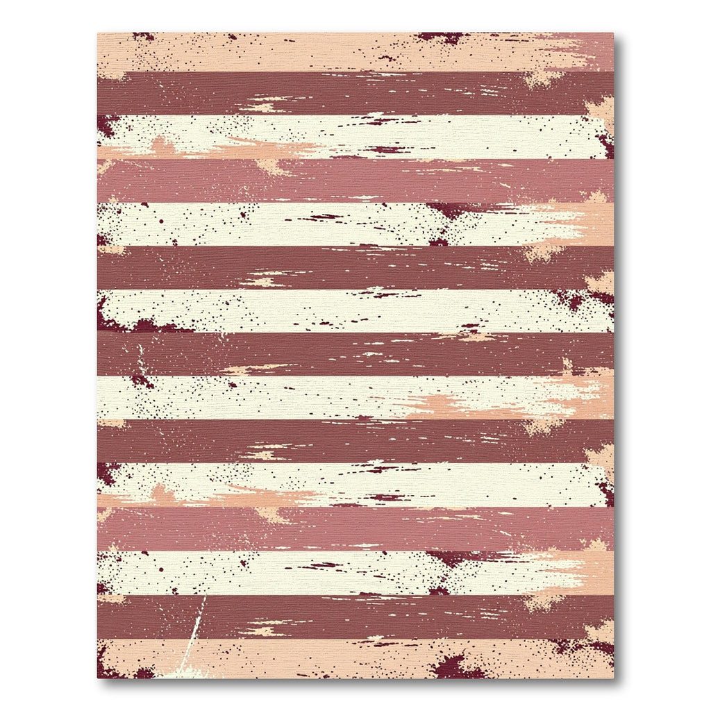 Shabby Chic Striped Splatter Rug