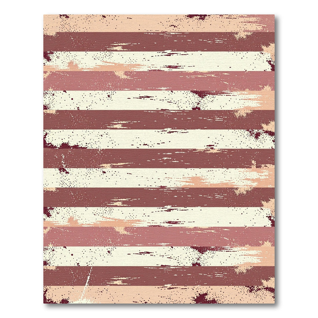 Shabby Chic Striped Splatter Rug