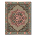 Coral Pink Intricate Floral Star Rug