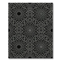 Dark Gray Starburst Geometric Intricate Rug