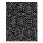 Dark Gray Starburst Geometric Intricate Rug