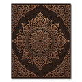 Ornate Bronze Floral Medallion Rug