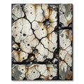 Cracked Concrete Abstract Earth Tones Rug