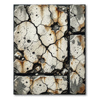 Cracked Concrete Abstract Earth Tones Rug