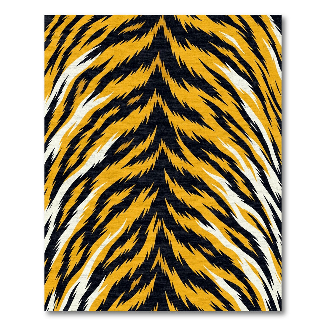Bold Orange Tiger Stripe Abstraction Rug
