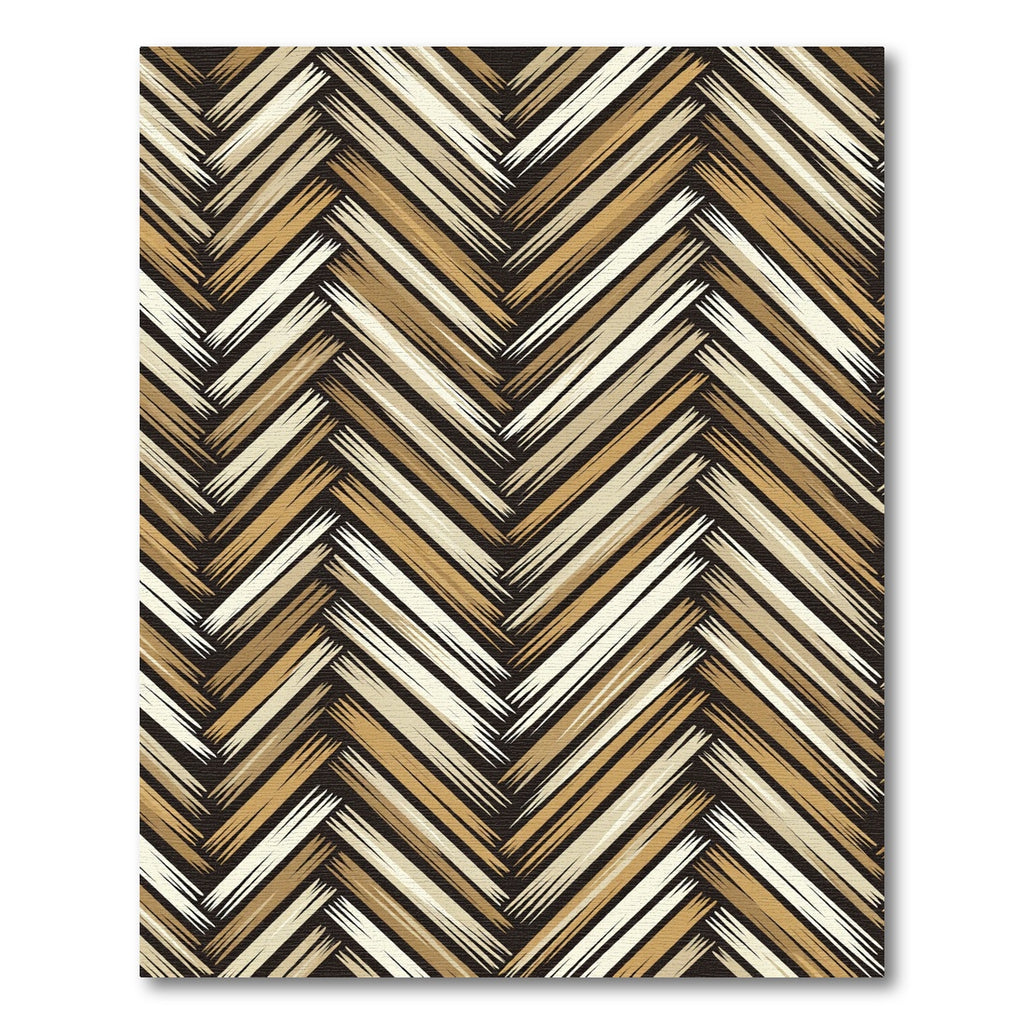 Warm Beige Herringbone Weave Rug