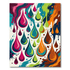 Bright Colorful Droplet Splash Rug