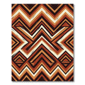 Earthy Chevron Geometric Arrangement Rug