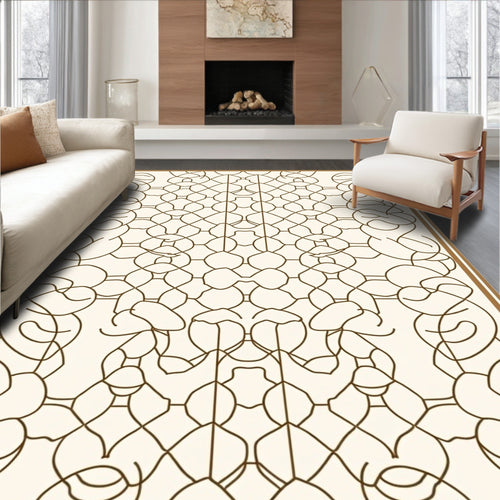 Abstract Intertwined Geometric Art Rug