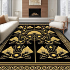 Art Deco Geometric Fan Silhouette Rug