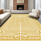 Golden Square Concentric Octagon Rug