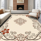 Floral Vine Scrollwork Pattern Rug