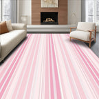 Pink Vertical Stripes Pattern Rug