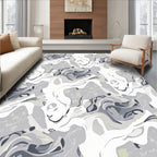 Abstract Swirls Contemporary Pattern Rug