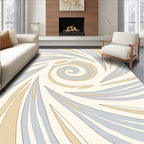Swirling Abstract Pastel Waves Design Rug