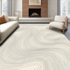 Abstract Swirling Line Pattern Rug
