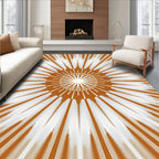 Radiating Lines Geometric Pattern Rug