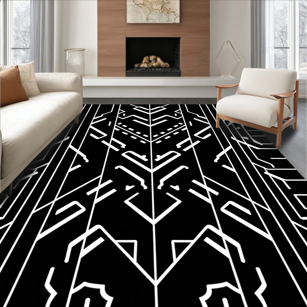 Art Deco Geometric Style Pattern Rug