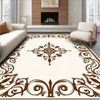 Ornate Scrollwork Floral Detail Rug
