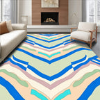 Interlocking Wave Pattern Rug