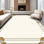 Art Deco Golden Vine Patterned Rug