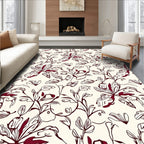 Vibrant Floral Vine Pattern Design Rug