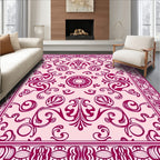Baroque Floral Inset Border Rug