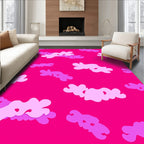 Playful Pink Cloud Pattern Rug