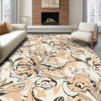 Abstract Floral Swirls Pattern Rug