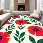 Retro Floral Pattern Design Rug