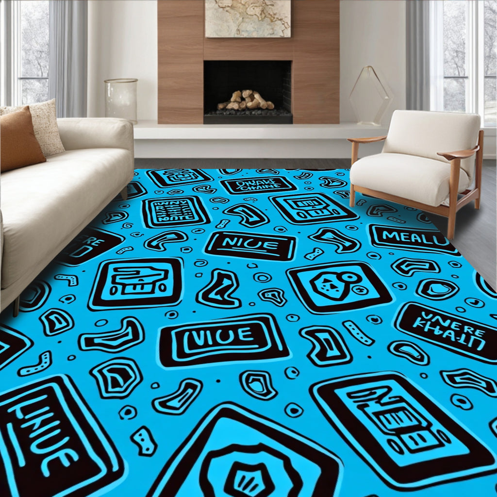 Text Blocks Pattern Rug
