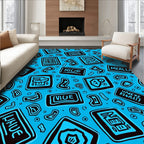 Text Blocks Pattern Rug