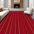 Bold Red Striped Modern Rug