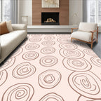 Abstract Swirl Concentric Circles Pattern Rug