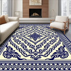 Classic Floral Scrollwork Medallion Design Rug