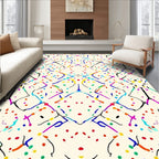 Abstract Colorful Confetti Pattern Rug