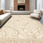 Elegant Scrollwork Floral Pattern Rug
