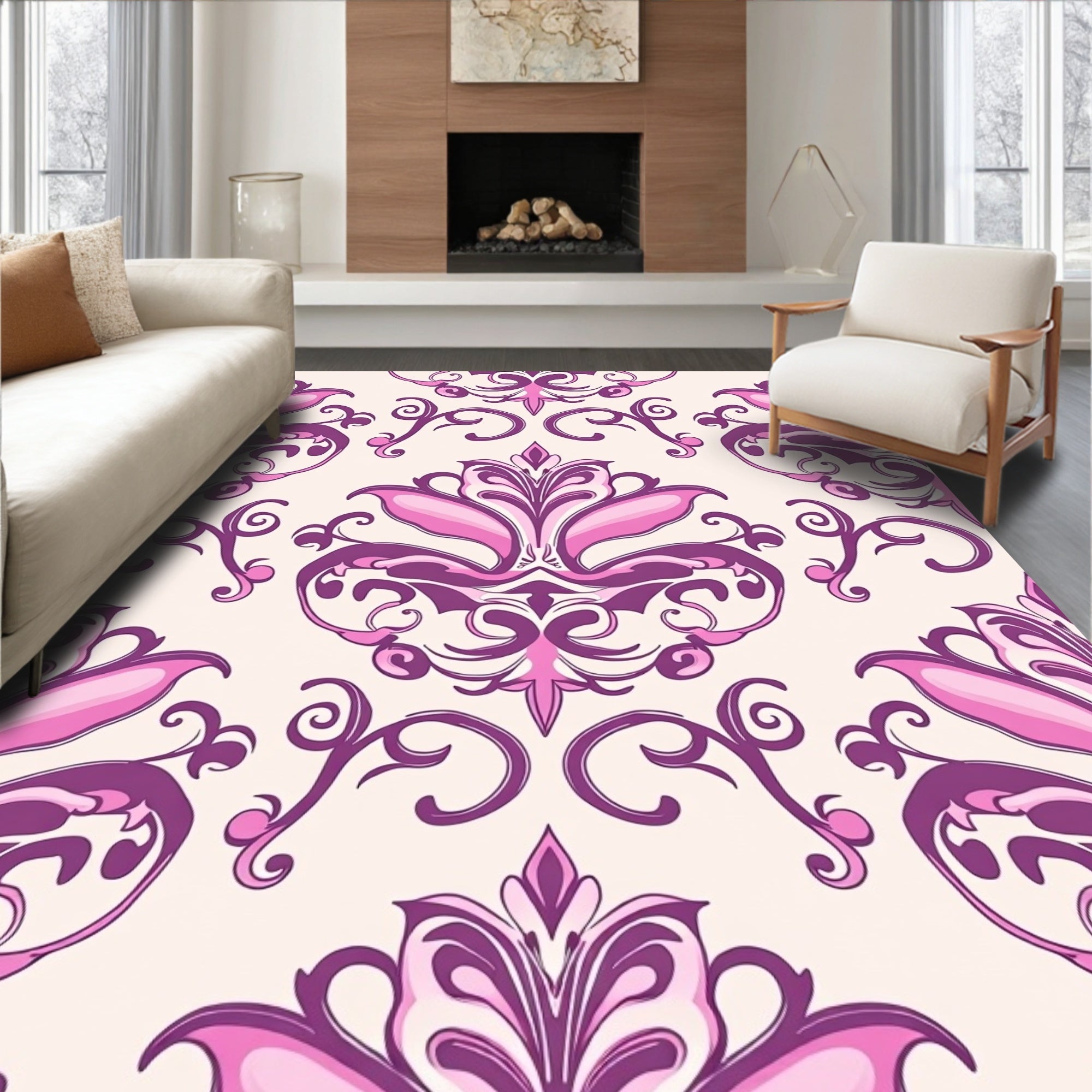 Ornate Floral Paisley Pattern Rug
