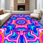 Vibrant Psychedelic Swirl Pattern Rug