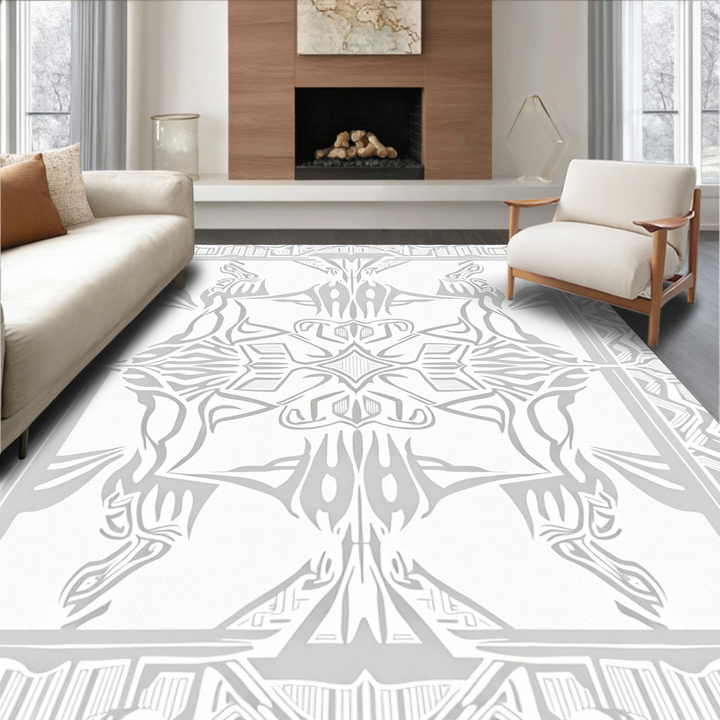 Ornate Abstract Symmetry Design Rug