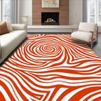 Abstract Swirl Stripe Design Rug