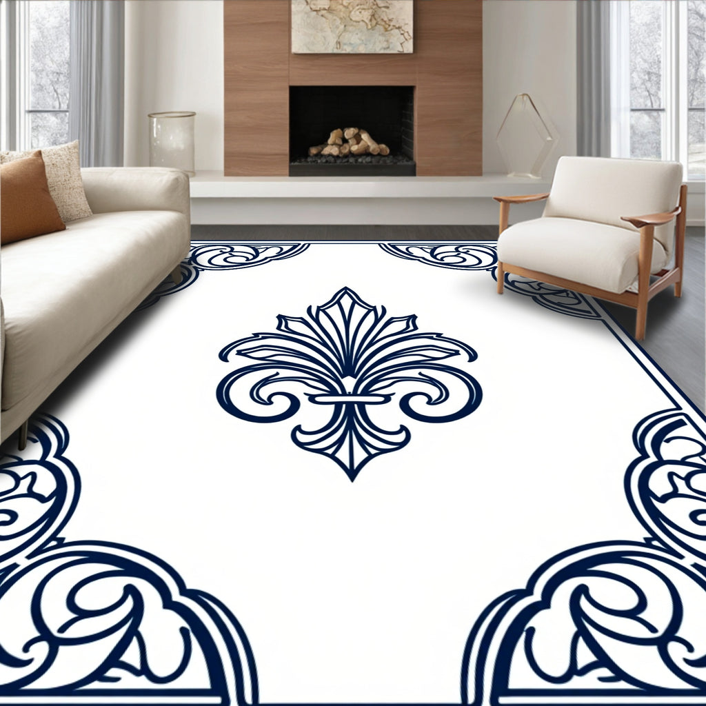 Elegant Paisley Floral Corner Design Rug