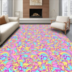 Colorful Abstract Swirls Pattern Rug