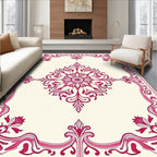 Art Nouveau Floral Border Medallion Rug